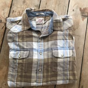 Lucky Brand Mens Classic Fit Plaid Western